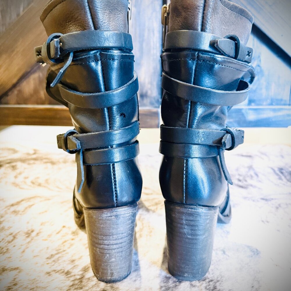FREEBIRD BY STEVEN “BAKER” LEATHER BOOTS SZ 7 3” HEEL - Picture 4 of 9